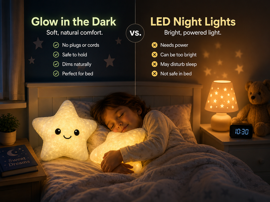Glow in the Dark vs. LED Night Lights: Which Is Better for a Kid's Room?